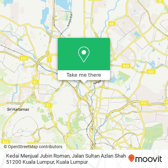 Peta Kedai Menjual Jubin Roman, Jalan Sultan Azlan Shah 51200 Kuala Lumpur