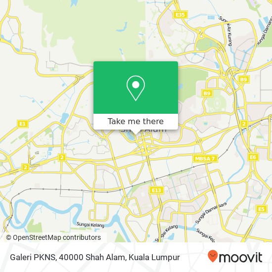 Peta Galeri PKNS, 40000 Shah Alam