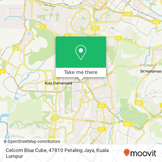 Peta Celcom Blue Cube, 47810 Petaling Jaya