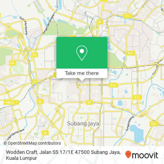 Wodden Craft, Jalan SS 17 / 1E 47500 Subang Jaya map