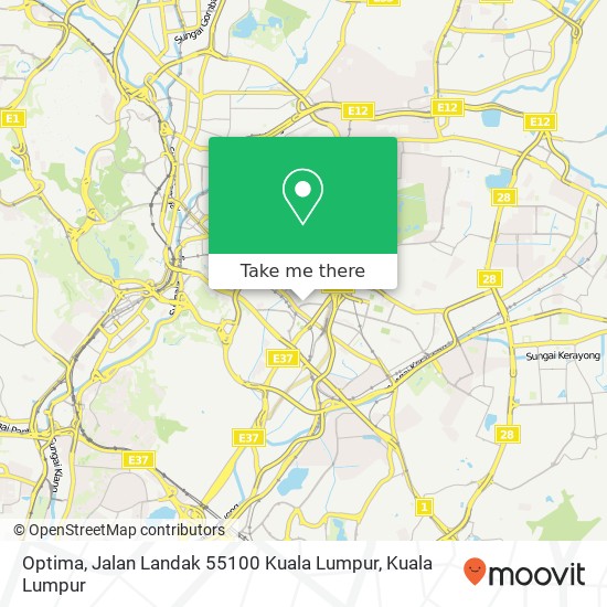 Peta Optima, Jalan Landak 55100 Kuala Lumpur