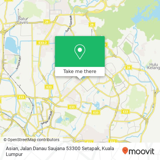 Asian, Jalan Danau Saujana 53300 Setapak map