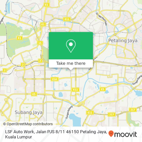 Peta LSF Auto Work, Jalan PJS 8 / 11 46150 Petaling Jaya