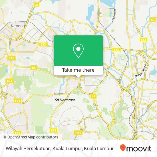 Peta Wilayah Persekutuan, Kuala Lumpur