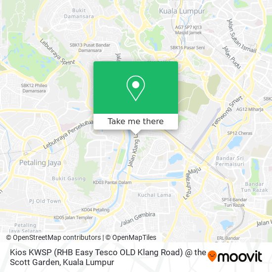 Kios KWSP (RHB Easy Tesco OLD Klang Road) @ the Scott Garden map