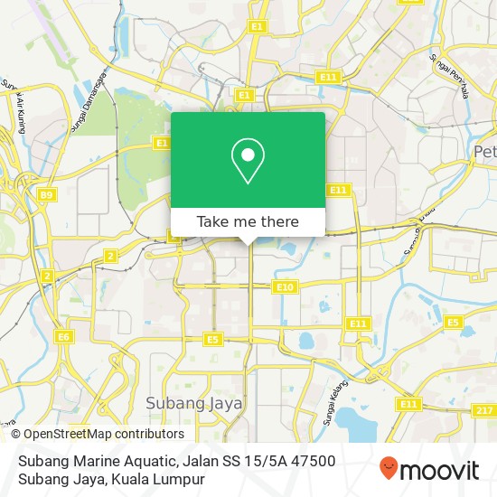 Subang Marine Aquatic, Jalan SS 15 / 5A 47500 Subang Jaya map