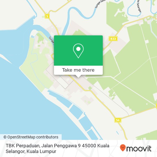 Peta TBK Perpaduan, Jalan Penggawa 9 45000 Kuala Selangor