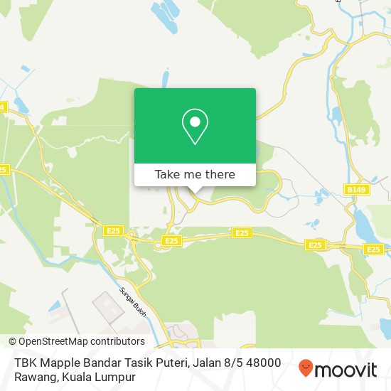 Peta TBK Mapple Bandar Tasik Puteri, Jalan 8 / 5 48000 Rawang