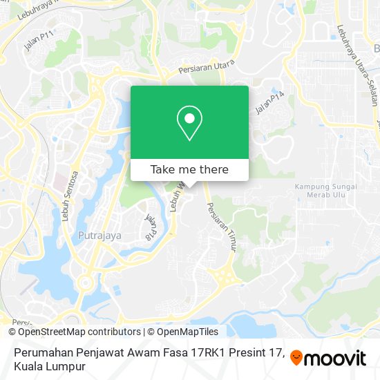 Perumahan Penjawat Awam Fasa 17RK1 Presint 17 map