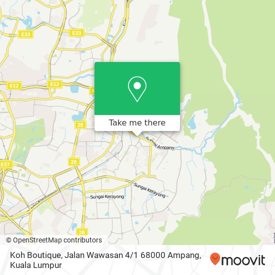 Koh Boutique, Jalan Wawasan 4 / 1 68000 Ampang map