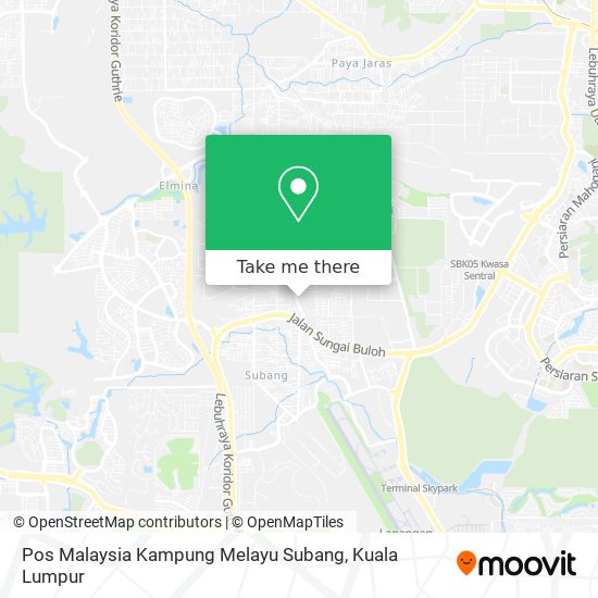 Pos Malaysia Kampung Melayu Subang map