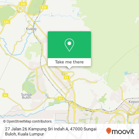 Peta 27 Jalan 26 Kampung Sri Indah A, 47000 Sungai Buloh