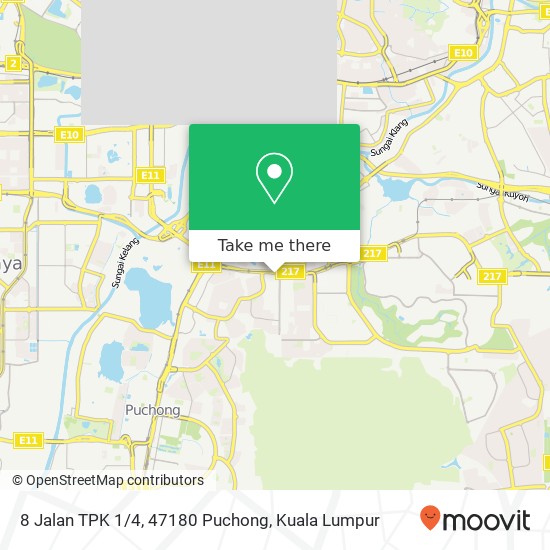 Peta 8 Jalan TPK 1/4, 47180 Puchong