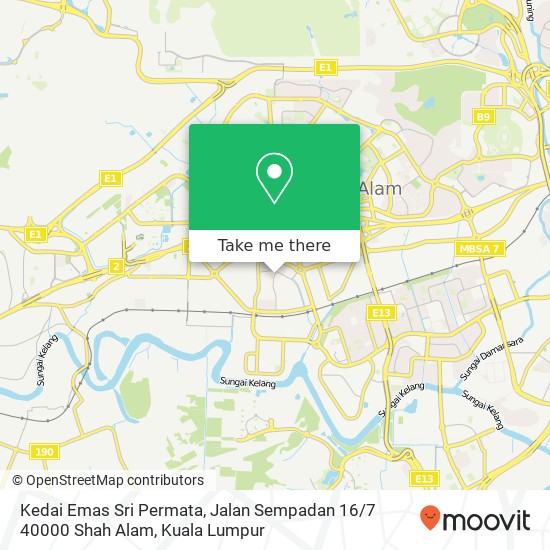 Kedai Emas Sri Permata, Jalan Sempadan 16 / 7 40000 Shah Alam map