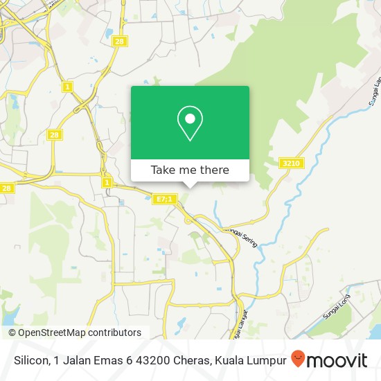 Peta Silicon, 1 Jalan Emas 6 43200 Cheras