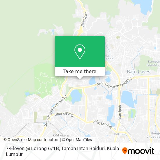 Peta 7-Eleven @ Lorong 6 / 1B, Taman Intan Baiduri