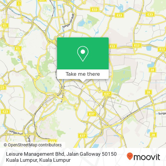 Leisure Management Bhd, Jalan Galloway 50150 Kuala Lumpur map