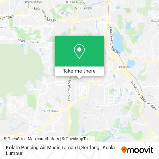 Peta Kolam Pancing Air Masin,Taman U,Serdang.