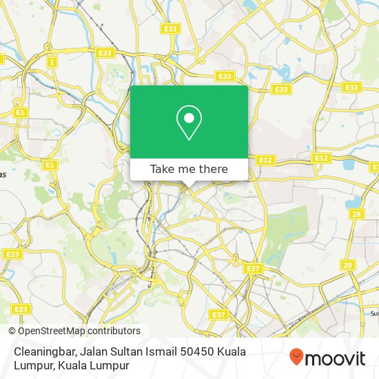 Peta Cleaningbar, Jalan Sultan Ismail 50450 Kuala Lumpur