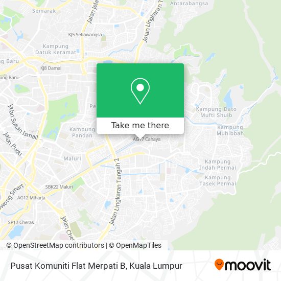 Peta Pusat Komuniti Flat Merpati B