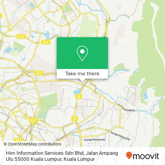 Him Information Services Sdn Bhd, Jalan Ampang Ulu 55000 Kuala Lumpur map