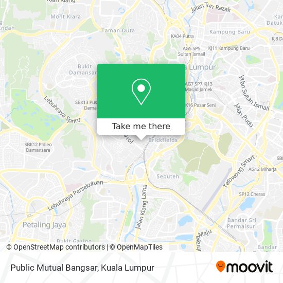 Public Mutual Bangsar map