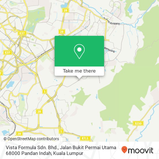 Peta Vista Formula Sdn. Bhd., Jalan Bukit Permai Utama 68000 Pandan Indah