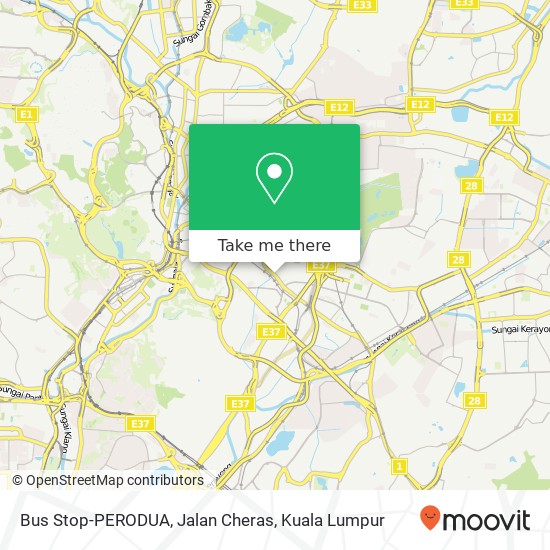 Peta Bus Stop-PERODUA, Jalan Cheras