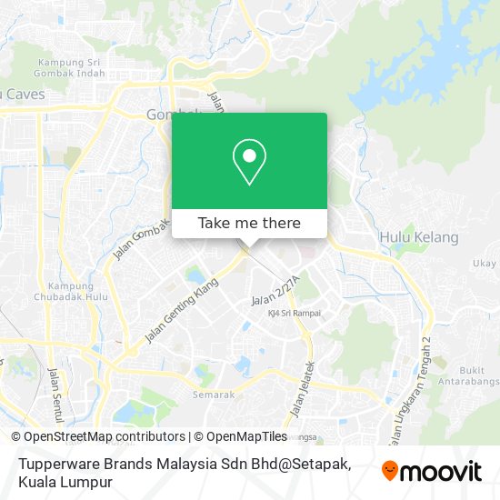 Peta Tupperware Brands Malaysia Sdn Bhd@Setapak