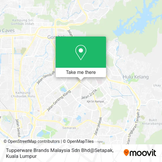 Tupperware Brands Malaysia Sdn Bhd@Setapak map