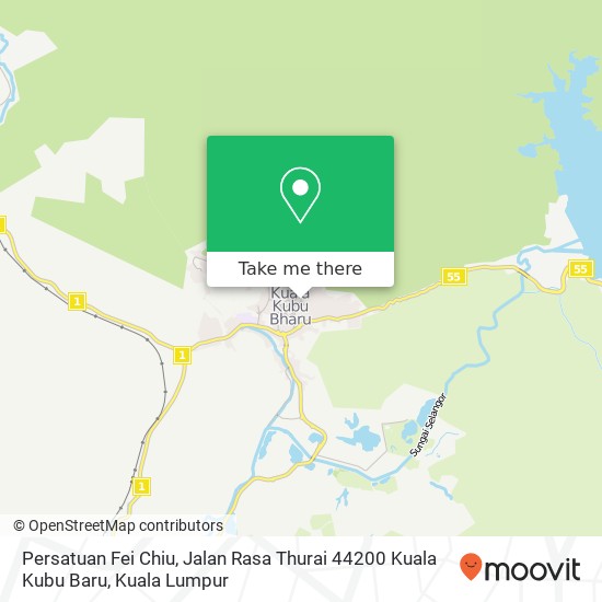 Persatuan Fei Chiu, Jalan Rasa Thurai 44200 Kuala Kubu Baru map