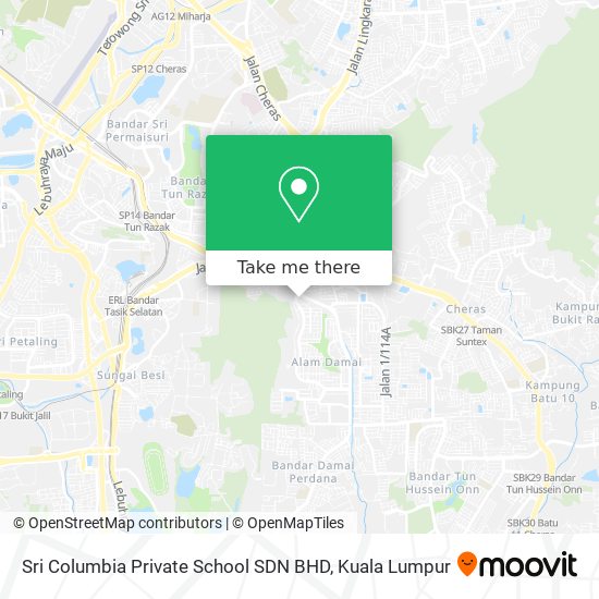 Peta Sri Columbia Private School SDN BHD