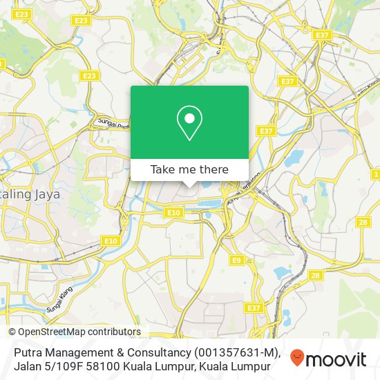 Putra Management & Consultancy (001357631-M), Jalan 5 / 109F 58100 Kuala Lumpur map