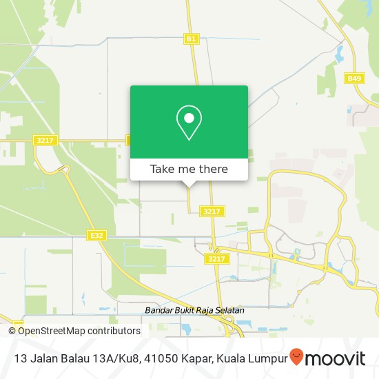 13 Jalan Balau 13A / Ku8, 41050 Kapar map