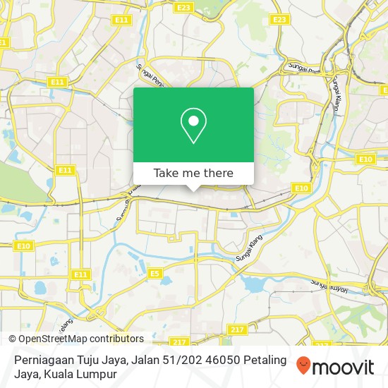 Perniagaan Tuju Jaya, Jalan 51 / 202 46050 Petaling Jaya map