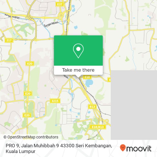 PRO 9, Jalan Muhibbah 9 43300 Seri Kembangan map