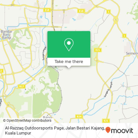 Peta Al-Razzaq Outdoorsports Page, Jalan Bestari Kajang