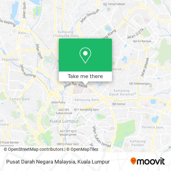 Pusat Darah Negara Malaysia map