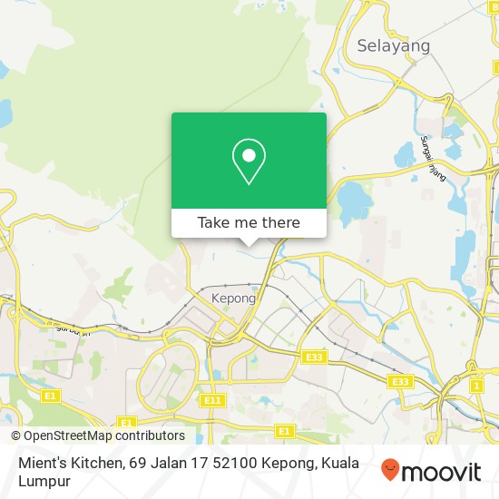 Peta Mient's Kitchen, 69 Jalan 17 52100 Kepong