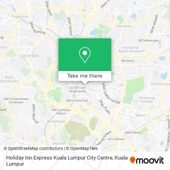 Holiday Inn Express Kuala Lumpur City Centre map