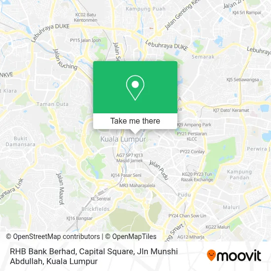 RHB Bank Berhad, Capital Square, Jln Munshi Abdullah map