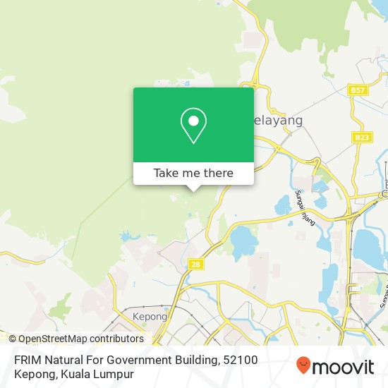 FRIM Natural For Government Building, 52100 Kepong map