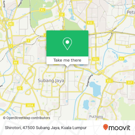 Shirotori, 47500 Subang Jaya map