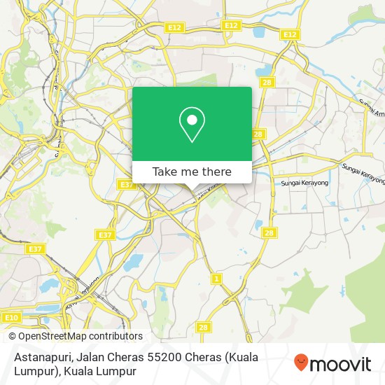 Peta Astanapuri, Jalan Cheras 55200 Cheras (Kuala Lumpur)