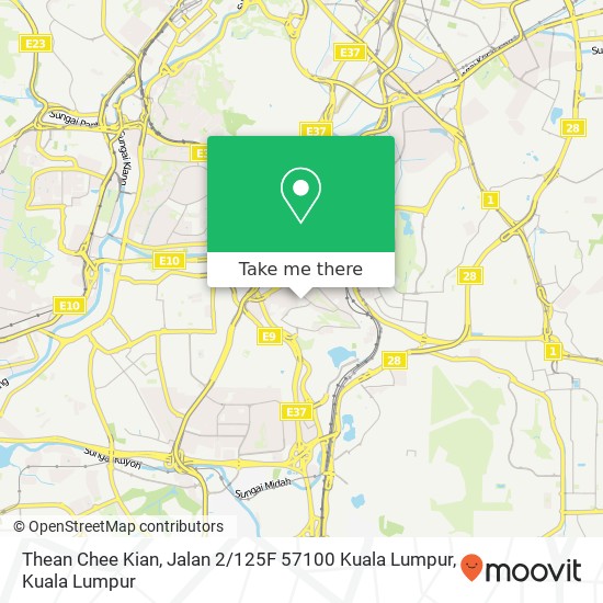 Thean Chee Kian, Jalan 2 / 125F 57100 Kuala Lumpur map