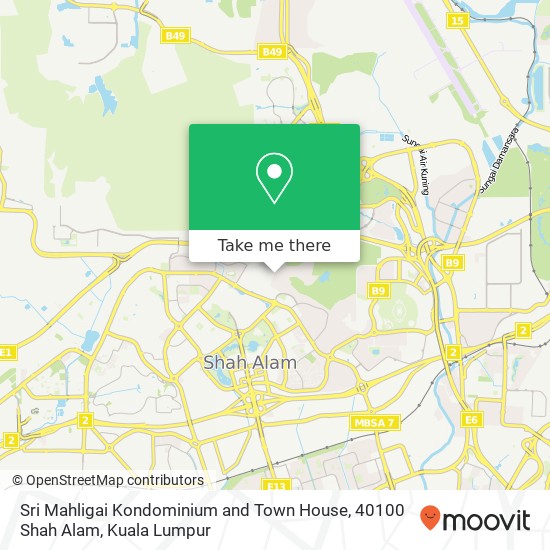 Sri Mahligai Kondominium and Town House, 40100 Shah Alam map