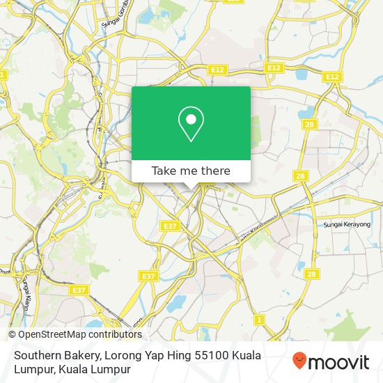 Southern Bakery, Lorong Yap Hing 55100 Kuala Lumpur map