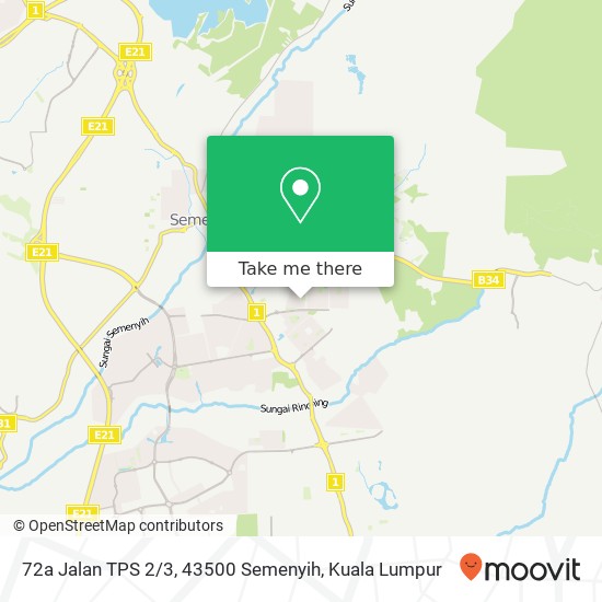 72a Jalan TPS 2 / 3, 43500 Semenyih map