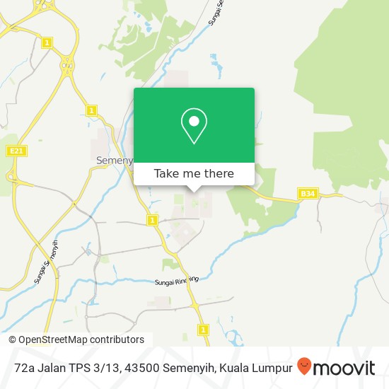 72a Jalan TPS 3 / 13, 43500 Semenyih map