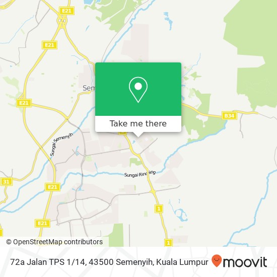 72a Jalan TPS 1 / 14, 43500 Semenyih map